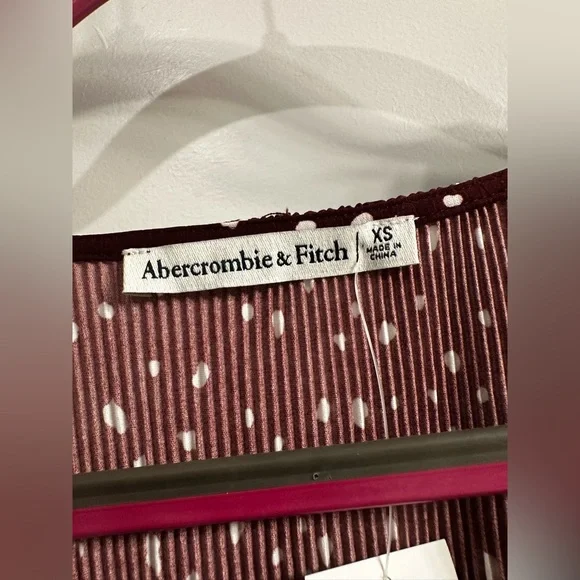 Abercrombie Satin Plisse A-Line Pleated Wrap Mini Dress - Picture 4 of 5